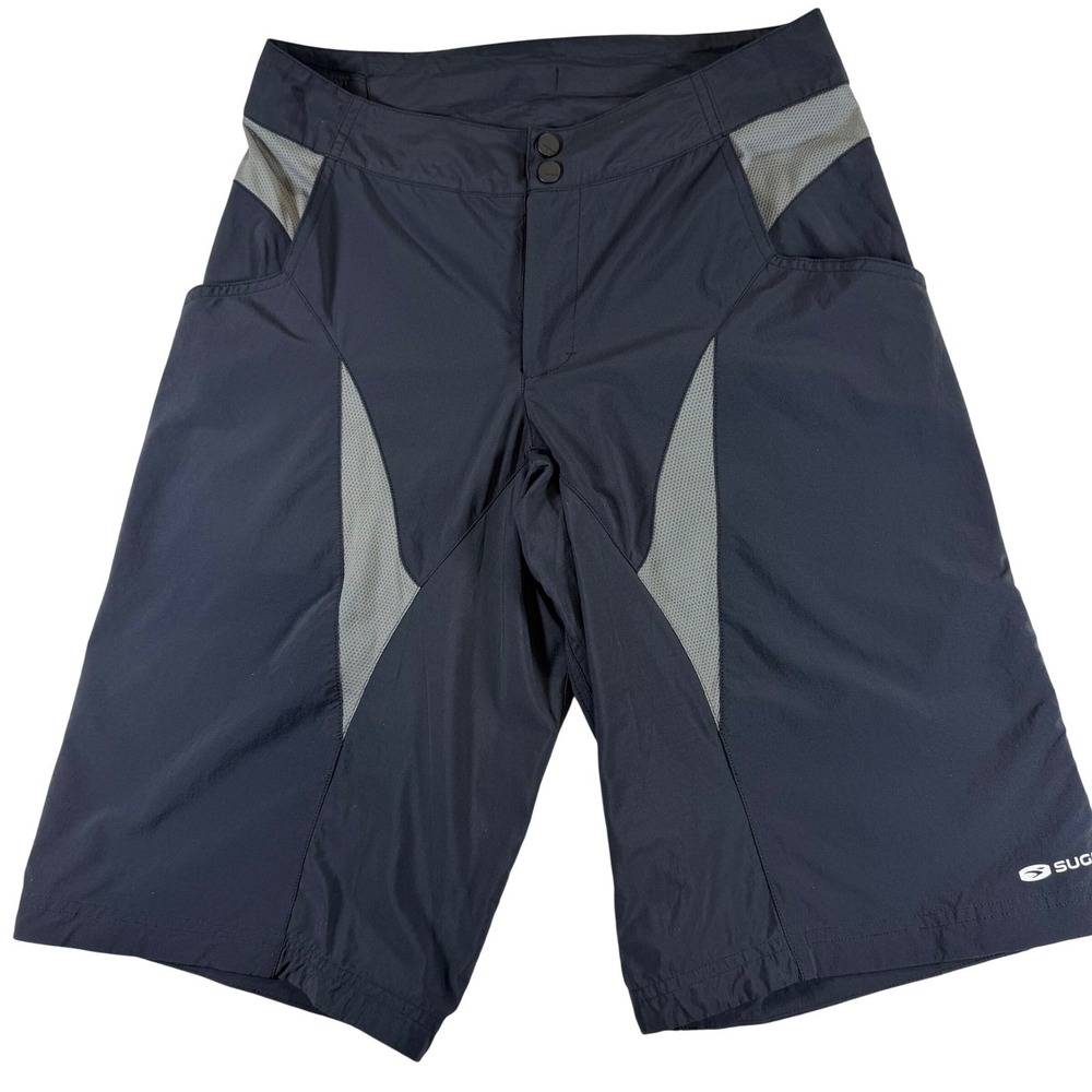 Sugoi Mens Mountain Bike Shorts Black Grey Mesh Ventilated Cycling Size Small